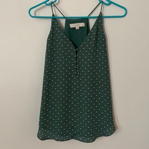 Beautiful floral spaghetti strap Loft blouse